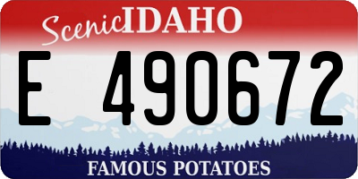 ID license plate E490672