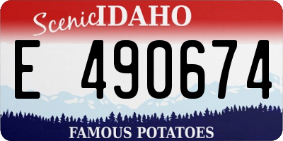 ID license plate E490674