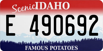 ID license plate E490692