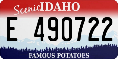 ID license plate E490722
