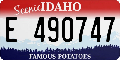 ID license plate E490747
