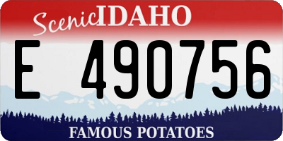 ID license plate E490756