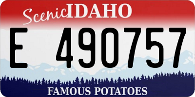 ID license plate E490757
