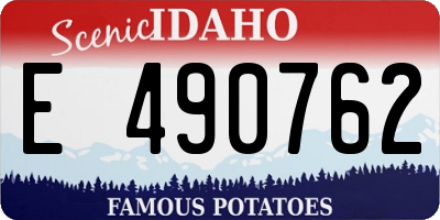 ID license plate E490762