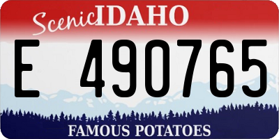 ID license plate E490765