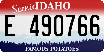 ID license plate E490766