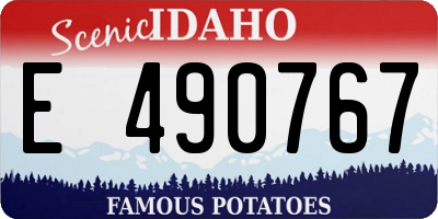 ID license plate E490767