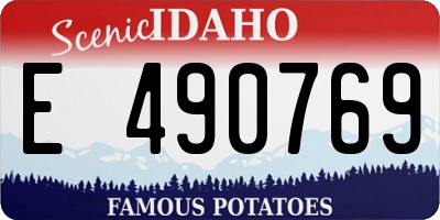 ID license plate E490769