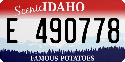 ID license plate E490778