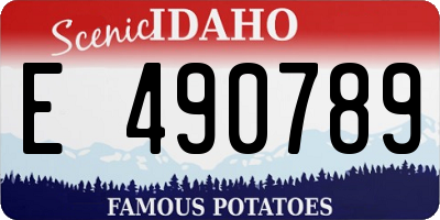 ID license plate E490789