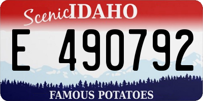 ID license plate E490792