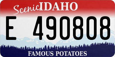 ID license plate E490808
