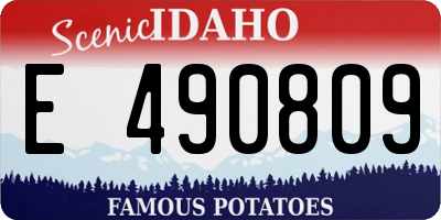 ID license plate E490809