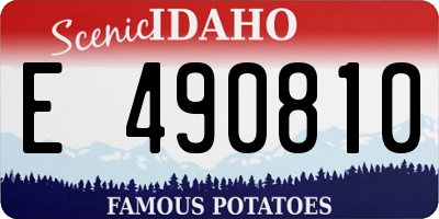 ID license plate E490810