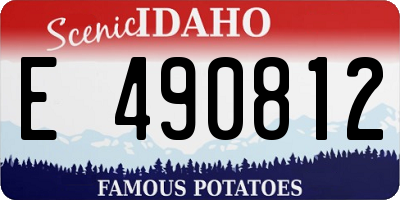 ID license plate E490812