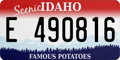 ID license plate E490816
