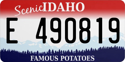 ID license plate E490819