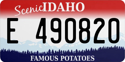 ID license plate E490820