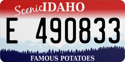 ID license plate E490833
