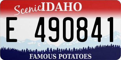 ID license plate E490841