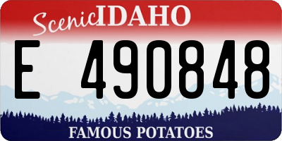 ID license plate E490848