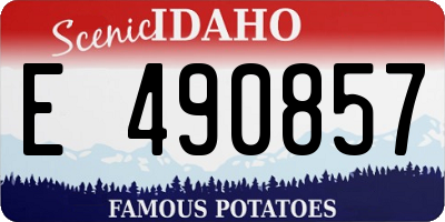 ID license plate E490857