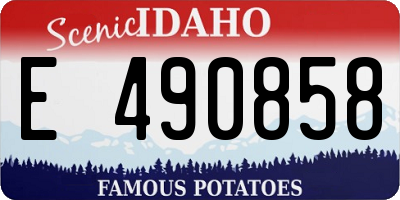 ID license plate E490858