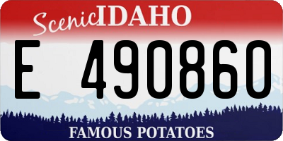 ID license plate E490860