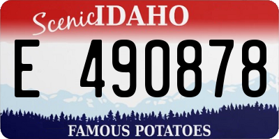 ID license plate E490878
