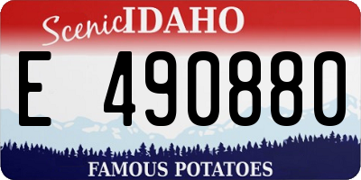 ID license plate E490880