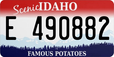 ID license plate E490882