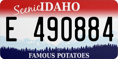 ID license plate E490884