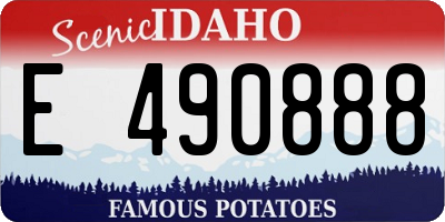 ID license plate E490888