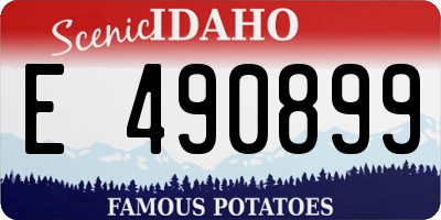 ID license plate E490899