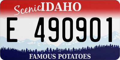 ID license plate E490901
