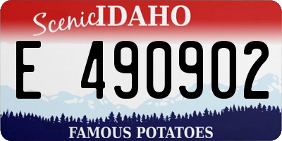 ID license plate E490902