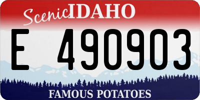ID license plate E490903