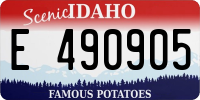 ID license plate E490905