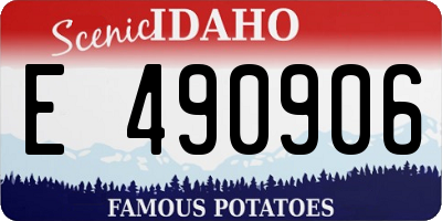 ID license plate E490906
