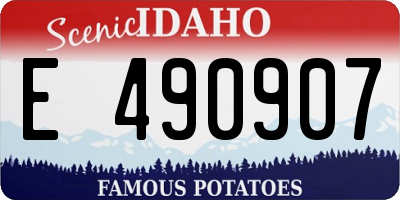 ID license plate E490907