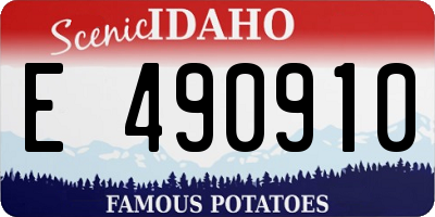 ID license plate E490910