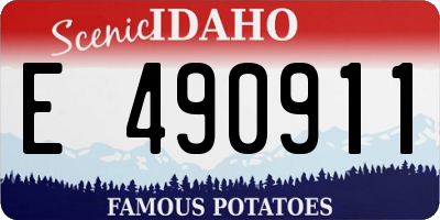 ID license plate E490911