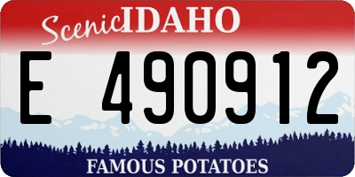 ID license plate E490912