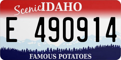ID license plate E490914