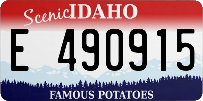 ID license plate E490915