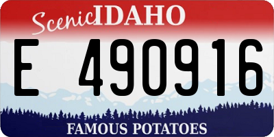 ID license plate E490916