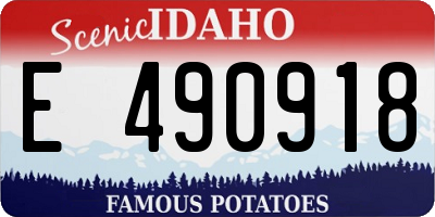 ID license plate E490918