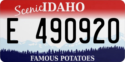 ID license plate E490920