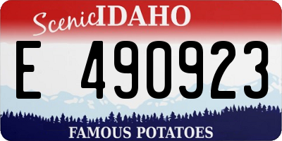 ID license plate E490923
