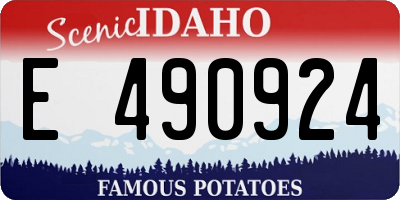 ID license plate E490924